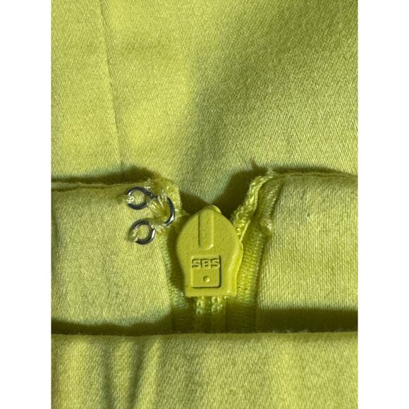 Evan-Picone 12 Stretch Pencil Skirt Neon Lime Yellow Y2K Retro Chic Career - Picture 7 of 7